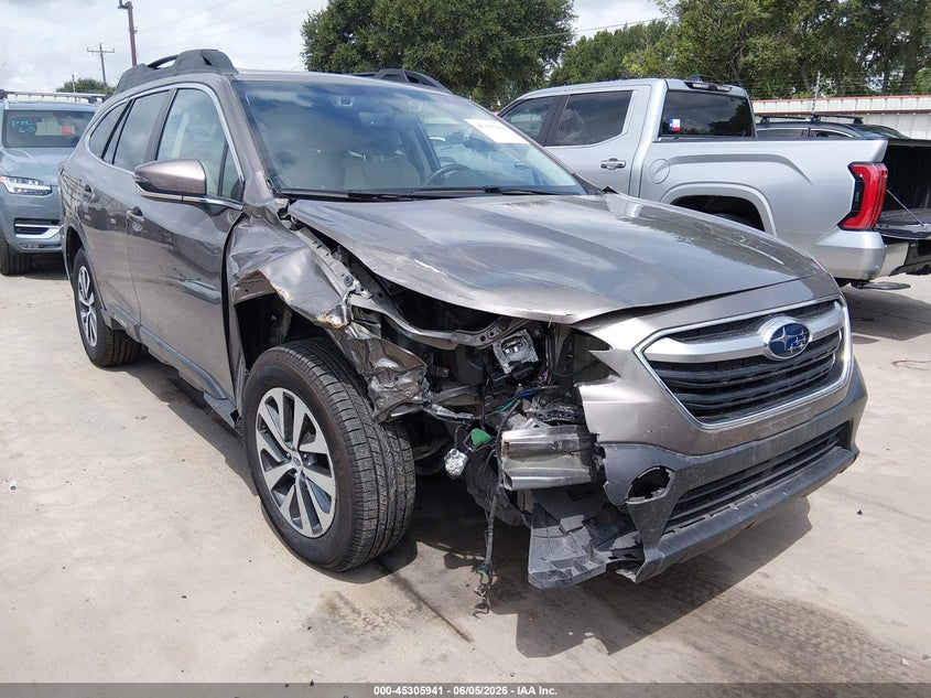 2021 Subaru Outback VIN 4S4BTAFC9M3144671 IAAI salvage auction — RIGHT FRONT, Salvage Title, sold $6,900 on 2026-07-21 (photo 1)