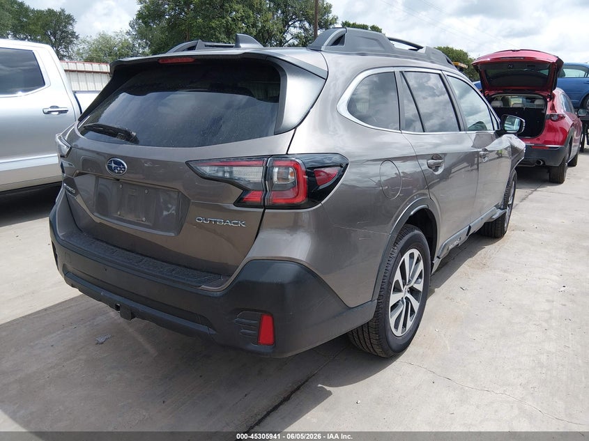 2021 Subaru Outback VIN 4S4BTAFC9M3144671 IAAI salvage auction — RIGHT FRONT, Salvage Title, sold $6,900 on 2026-07-21 (photo 4)
