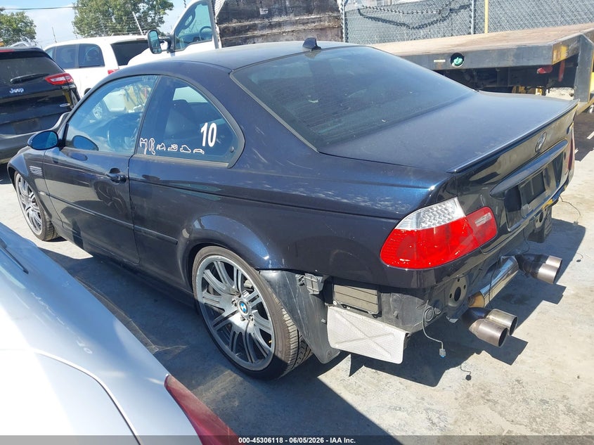 2005 BMW M3 VIN WBSBL93425PN60869 IAAI salvage auction — REAR END, Salvage (California), sold $10,200 on 2026-07-12 (photo 3)