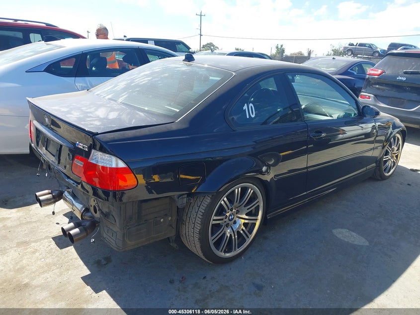 2005 BMW M3 VIN WBSBL93425PN60869 IAAI salvage auction — REAR END, Salvage (California), sold $10,200 on 2026-07-12 (photo 4)