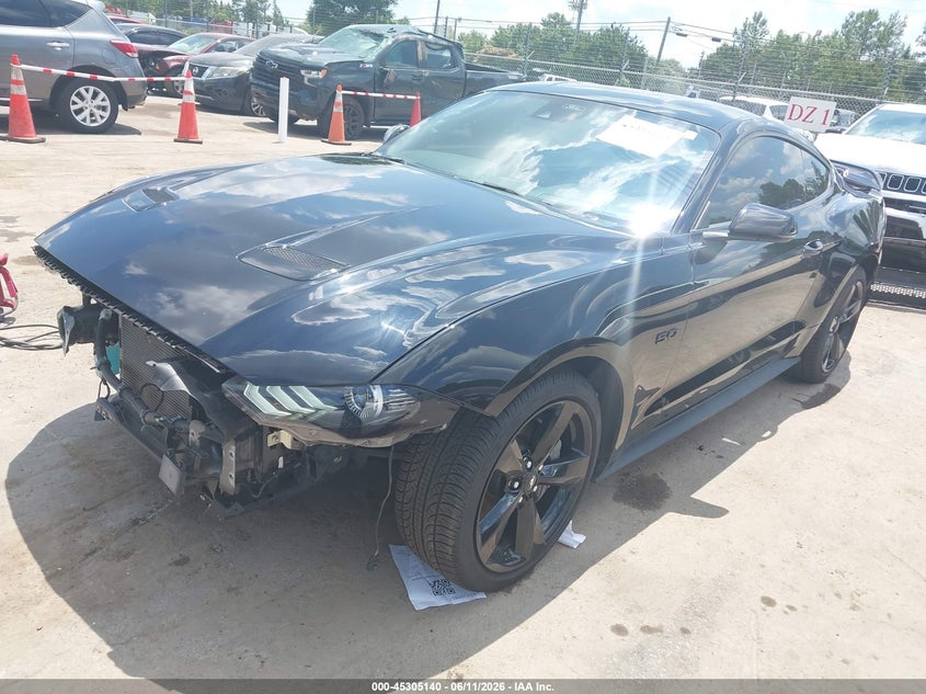 2022 Ford Mustang VIN 1FA6P8CF3N5132187 IAAI salvage auction — FRONT & REAR, Salvage (North Carolina), sold $12,600 on 2026-07-09 (photo 2)
