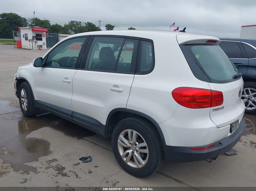 2012 Volkswagen Tiguan VIN WVGAV7AX7CW567572 IAAI salvage auction — NORMAL WEAR, Original (Texas), sold $875 on 2026-07-07 (photo 3)