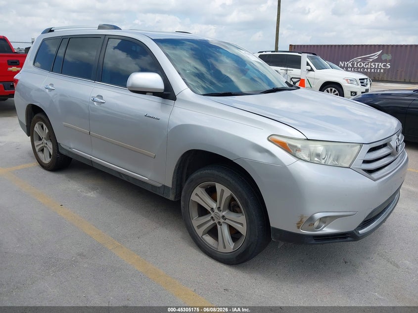 2012 Toyota Highlander VIN 5TDYK3EH6CS076806 IAAI salvage auction — LEFT SIDE, Original (Texas), sold $4,850 on 2026-07-30 (photo 1)