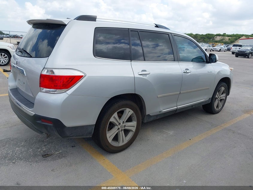 2012 Toyota Highlander VIN 5TDYK3EH6CS076806 IAAI salvage auction — LEFT SIDE, Original (Texas), sold $4,850 on 2026-07-30 (photo 4)