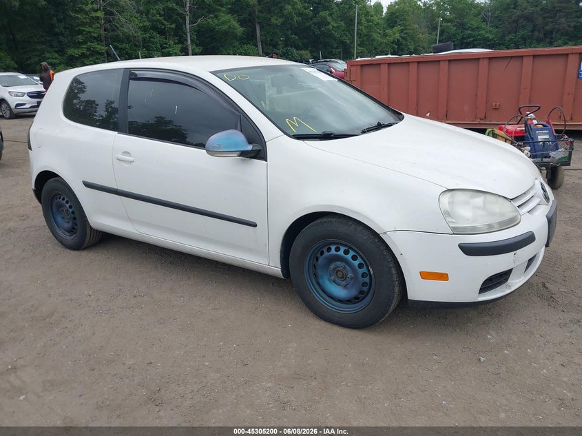 2007 Volkswagen Golf VIN WVWAS71K17W265296 IAAI salvage auction — FRONT END, Salvage - 75% Or Less (Maryland), sold $325 on 2026-07-08 (photo 1)