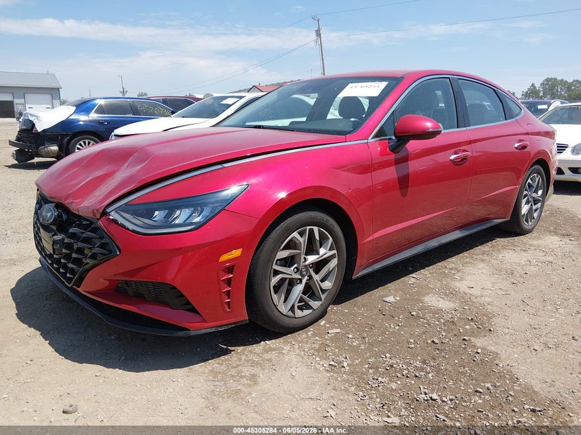 2020 Hyundai Sonata VIN 5NPEF4JA9LH058490 IAAI salvage auction — FRONT END, Salvage Title, sold $3,750 on 2026-07-22 (photo 2)