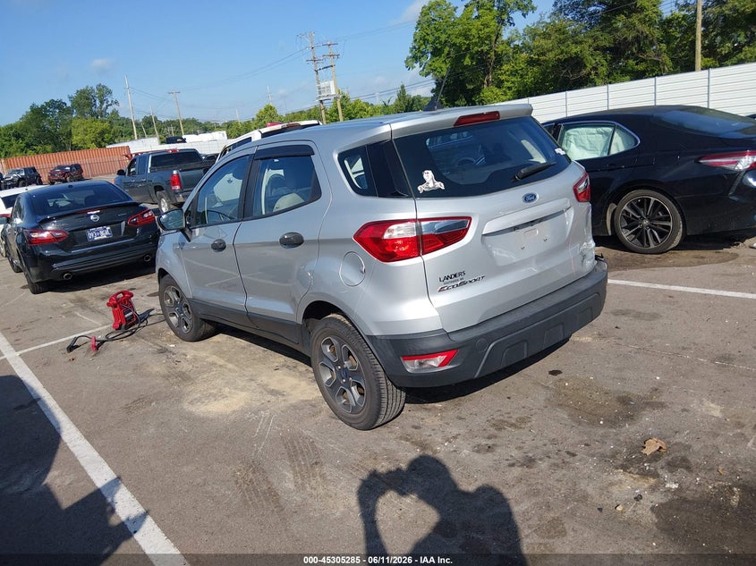 2020 Ford Ecosport VIN MAJ3S2FE2LC339941 IAAI salvage auction — FRONT END, Salvage (Tennessee), sold $2,150 on 2026-07-24 (photo 3)