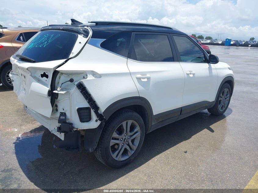 2023 Kia Seltos VIN KNDEU2AA8P7384057 IAAI salvage auction — REAR END, Salvage Title, sold $7,525 on 2026-08-06 (photo 4)