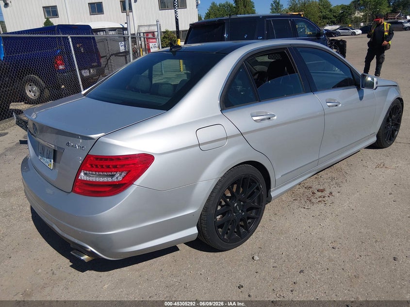 2013 Mercedes-benz C-klasse VIN WDDGF8AB1DA762030 IAAI salvage auction — FRONT END, Salvage Title, sold $2,100 on 2026-08-04 (photo 4)