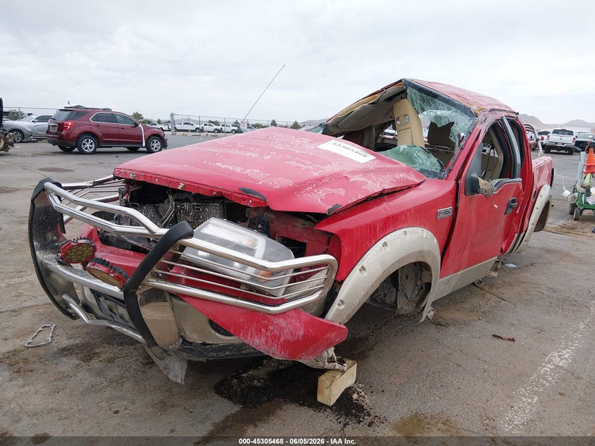 2008 Ford F-150 VIN 1FTPW14V08KF06128 IAAI salvage auction — ROLLOVER, Non-Repairable (Texas), sold $375 on 2026-07-22 (photo 2)