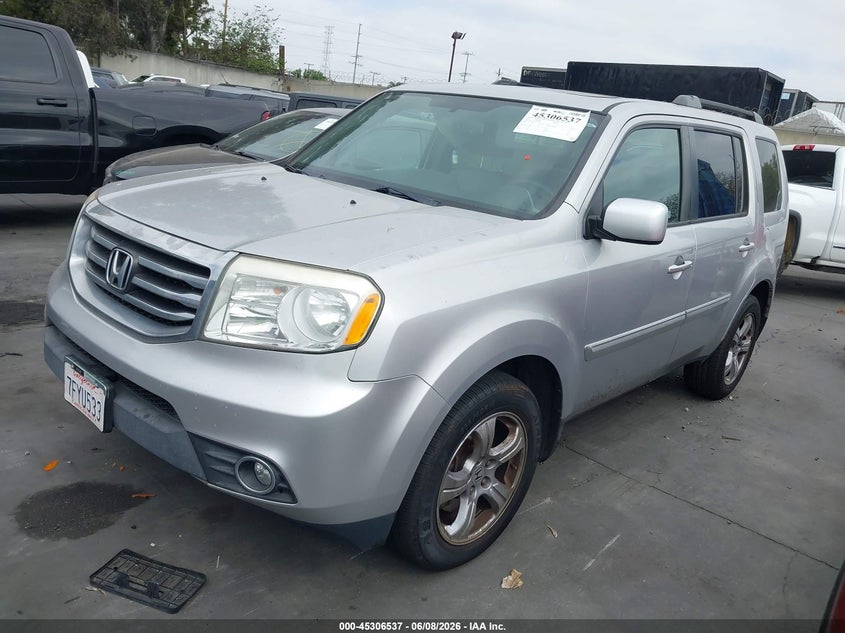 2014 Honda Pilot VIN 5FNYF3H55EB015203 IAAI salvage auction — SIDE, Salvage Certificate (California), sold $2,250 on 2026-07-29 (photo 2)