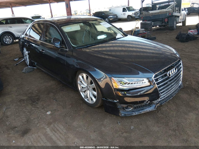2017 Audi A8 VIN WAU43AFD2HN010629 IAAI salvage auction — LEFT REAR, Salvage Title, sold $200 on 2026-07-28 (photo 1)