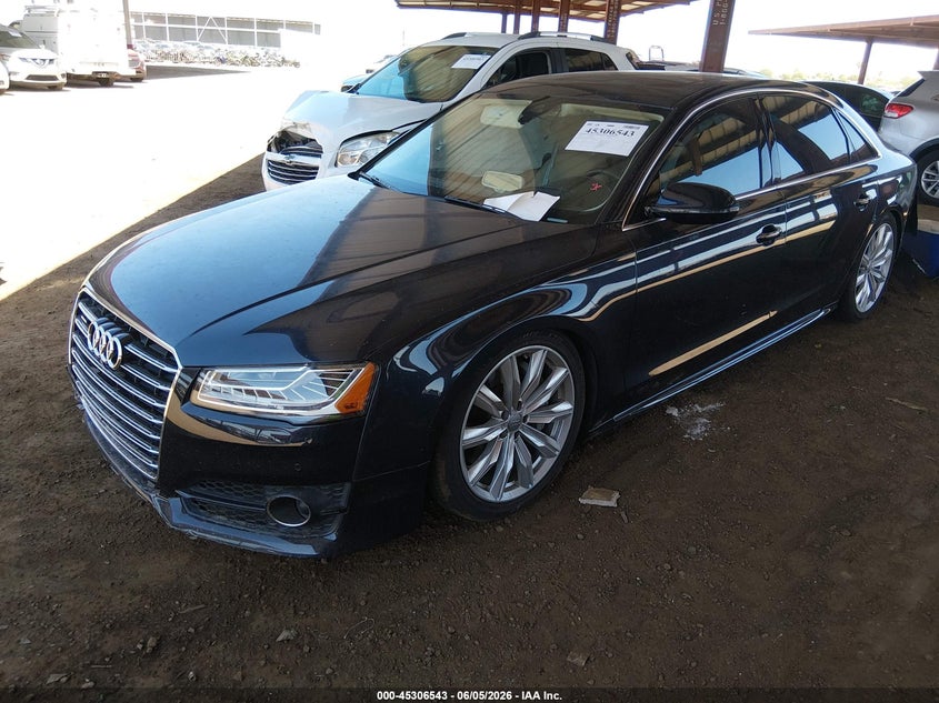 2017 Audi A8 VIN WAU43AFD2HN010629 IAAI salvage auction — LEFT REAR, Salvage Title, sold $200 on 2026-07-28 (photo 2)