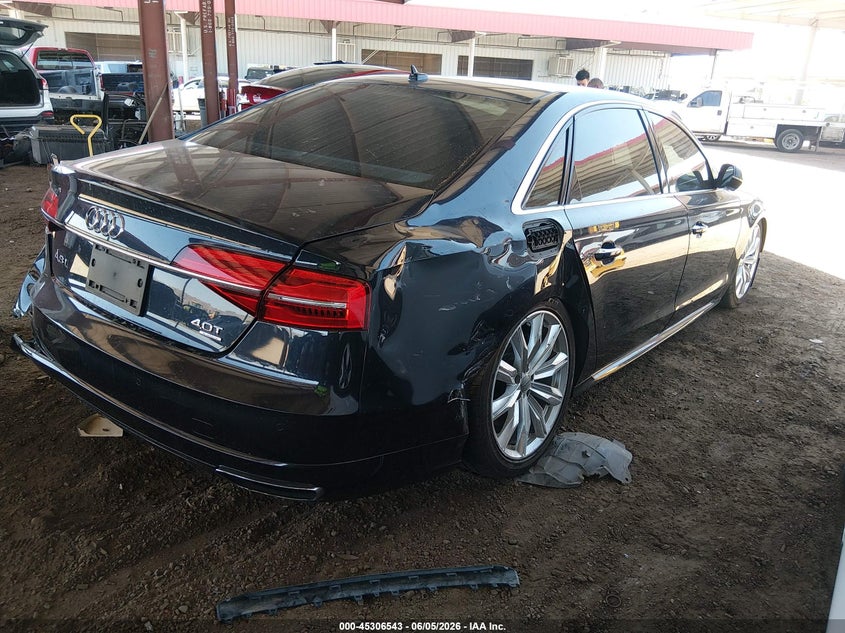 2017 Audi A8 VIN WAU43AFD2HN010629 IAAI salvage auction — LEFT REAR, Salvage Title, sold $200 on 2026-07-28 (photo 4)