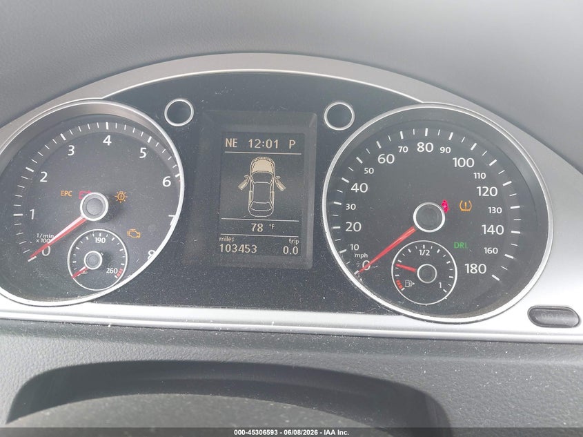 2012 Volkswagen Passat cc VIN WVWMP7AN2CE536522 IAAI salvage auction — NORMAL WEAR, Salvage Title, sold $375 on 2026-07-08 (photo 7)