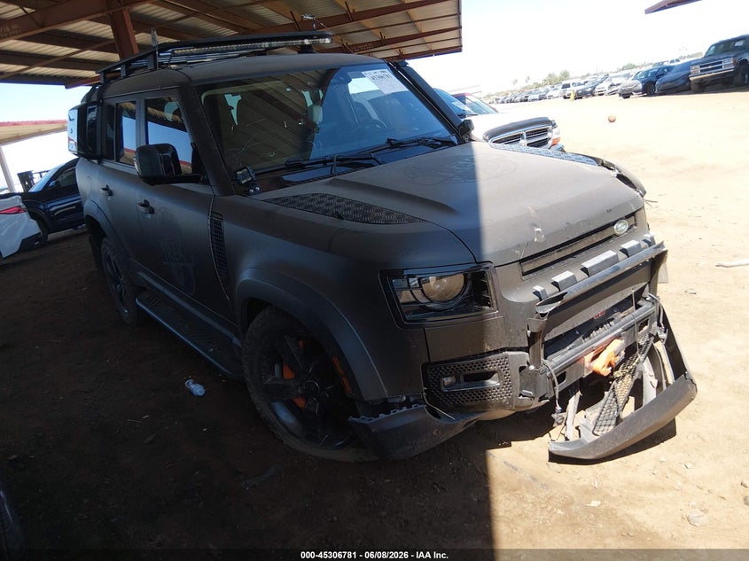 2023 Land rover Defender VIN SALEPFEU9P2225749 IAAI salvage auction — LEFT FRONT, Salvage Title, sold $27,175 on 2026-07-13 (photo 1)