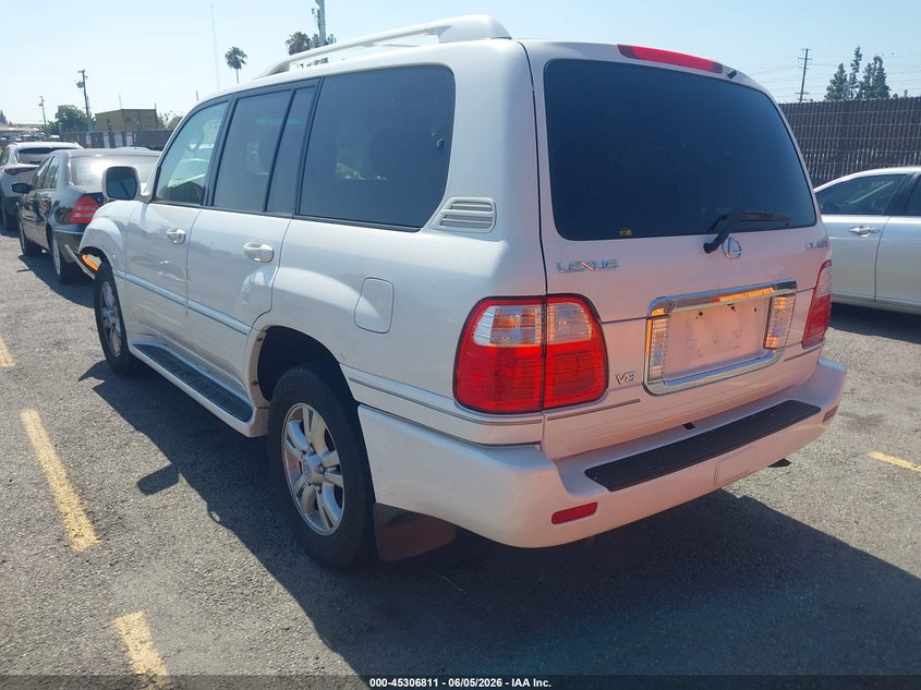 2004 Lexus Lx 470 VIN JTJHT00W543536779 IAAI salvage auction — FRONT END, Salvage (California), sold $3,250 on 2026-07-13 (photo 3)
