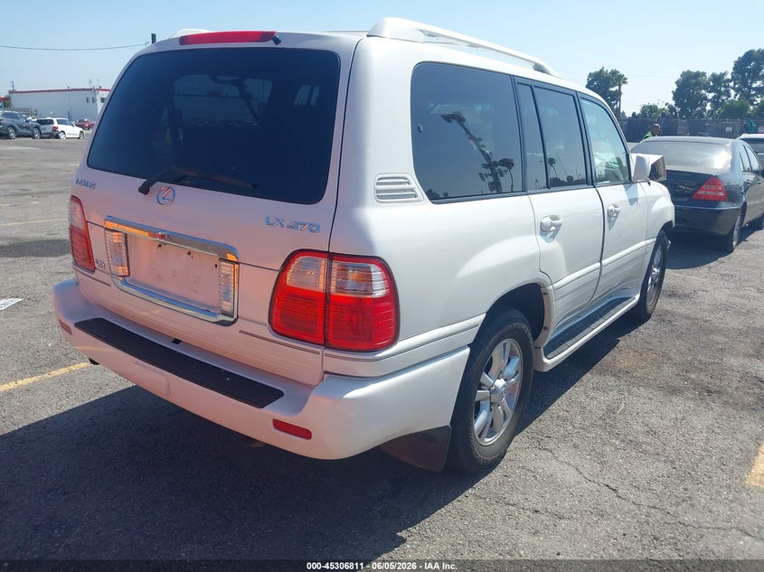 2004 Lexus Lx 470 VIN JTJHT00W543536779 IAAI salvage auction — FRONT END, Salvage (California), sold $3,250 on 2026-07-13 (photo 4)