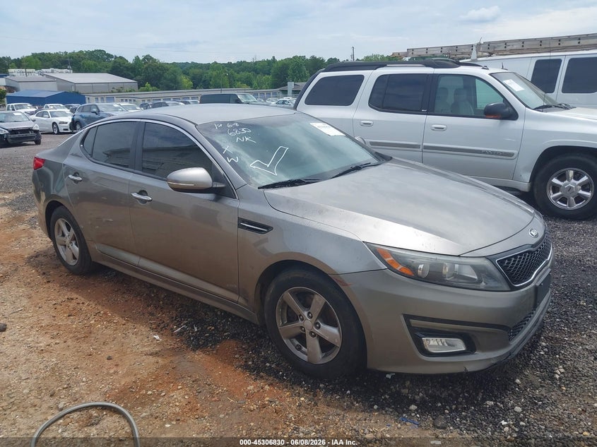 2015 Kia Optima VIN 5XXGM4A72FG358813 IAAI salvage auction — NORMAL WEAR, Repossession Paperwork (South Carolina), sold $850 on 2026-07-14 (photo 1)