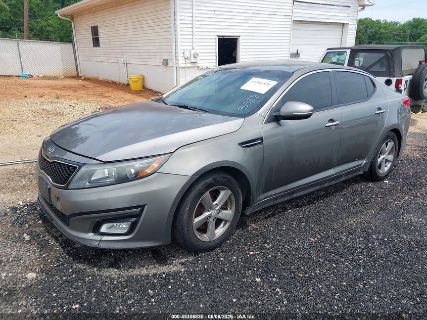 2015 Kia Optima VIN 5XXGM4A72FG358813 IAAI salvage auction — NORMAL WEAR, Repossession Paperwork (South Carolina), sold $850 on 2026-07-14 (photo 2)
