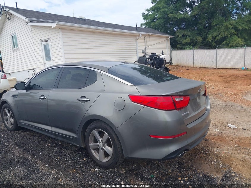 2015 Kia Optima VIN 5XXGM4A72FG358813 IAAI salvage auction — NORMAL WEAR, Repossession Paperwork (South Carolina), sold $850 on 2026-07-14 (photo 3)