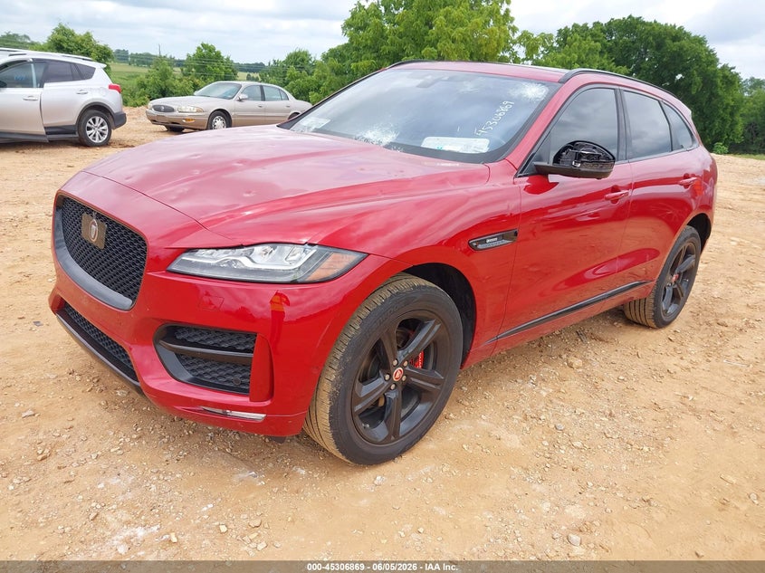 2018 Jaguar F-pace VIN SADCL2FX1JA256779 IAAI salvage auction — HAIL, Salvage Title, sold $5,250 on 2026-07-13 (photo 2)