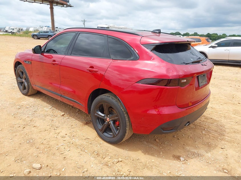 2018 Jaguar F-pace VIN SADCL2FX1JA256779 IAAI salvage auction — HAIL, Salvage Title, sold $5,250 on 2026-07-13 (photo 3)