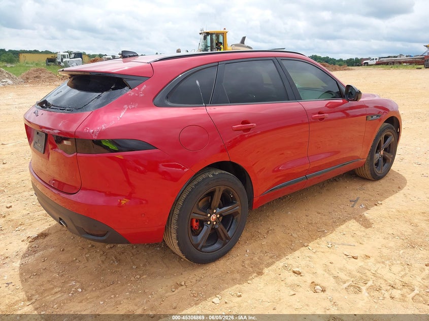 2018 Jaguar F-pace VIN SADCL2FX1JA256779 IAAI salvage auction — HAIL, Salvage Title, sold $5,250 on 2026-07-13 (photo 4)