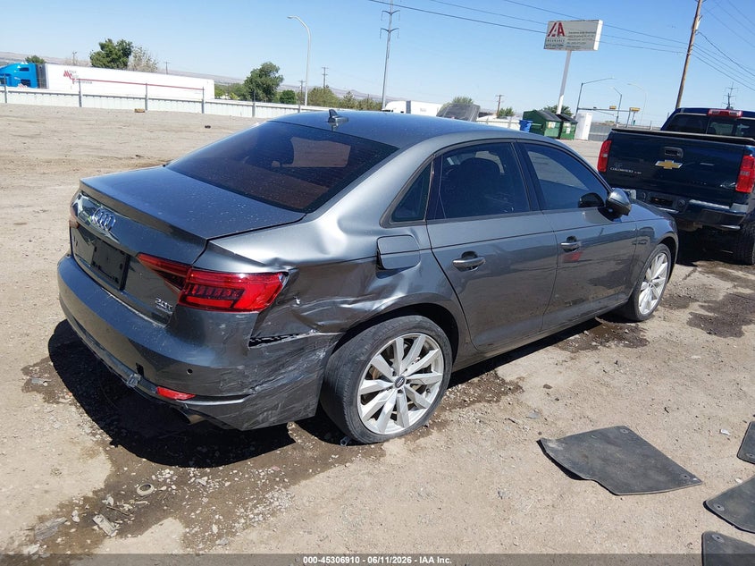 2017 Audi A4 VIN WAUANAF45HN009665 IAAI salvage auction — REAR END, Salvage (New Mexico), sold $4,250 on 2026-07-27 (photo 4)