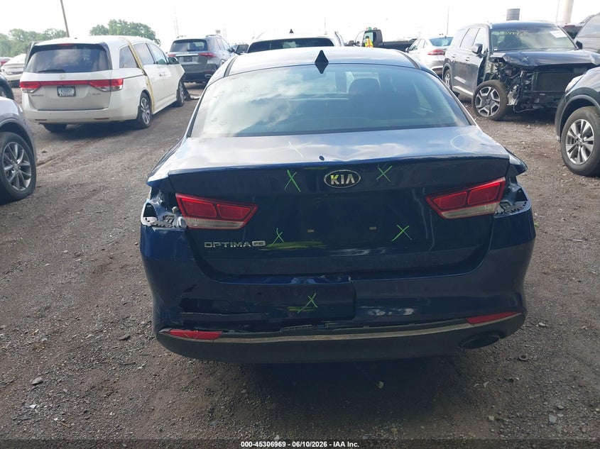 2018 Kia Optima VIN 5XXGT4L32JG233235 IAAI salvage auction — REAR END, Salvage (Indiana), sold $1,650 on 2026-07-08 (photo 6)