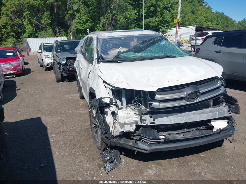 2019 Toyota Highlander VIN 5TDJZRFH4KS614416 IAAI salvage auction — ROLLOVER, Salvage Title, sold $3,100 on 2026-07-21 (photo 1)