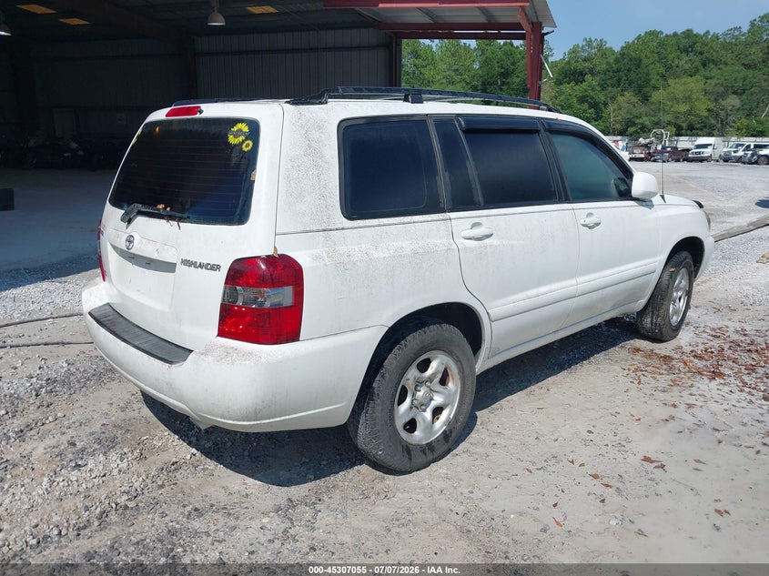2007 Toyota Highlander VIN JTEGP21A270143616 IAAI salvage auction — NORMAL WEAR, Clear (Florida), sold $25 on 2026-07-23 (photo 4)