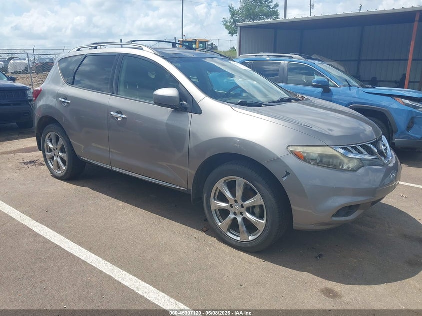 2012 Nissan Murano VIN JN8AZ1MU0CW102806 IAAI salvage auction — NORMAL WEAR, Clear (Mississippi), sold $525 on 2026-07-16 (photo 1)