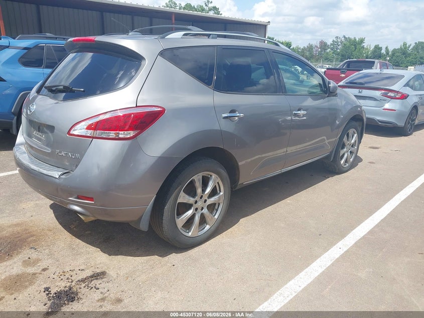2012 Nissan Murano VIN JN8AZ1MU0CW102806 IAAI salvage auction — NORMAL WEAR, Clear (Mississippi), sold $525 on 2026-07-16 (photo 4)