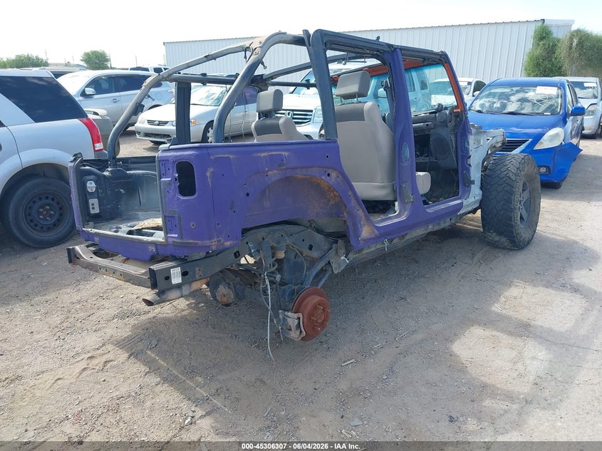 2007 Jeep Wrangler unlimited VIN 1J4GA39167L138668 IAAI salvage auction — NORMAL WEAR, Clear-Dealer Only (Arizona), sold $100 on 2026-07-09 (photo 4)
