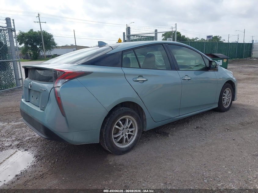 2017 Toyota Prius VIN JTDKARFU0H3032641 IAAI salvage auction — HAIL, Salvage Title, sold $3,700 on 2026-07-17 (photo 4)
