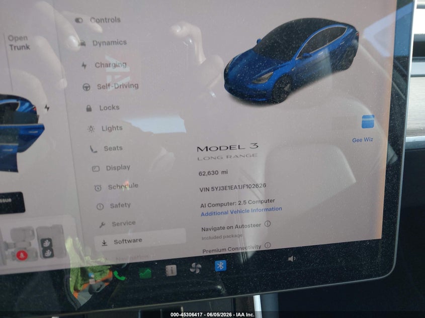 2018 Tesla Model 3 VIN 5YJ3E1EA1JF102626 IAAI salvage auction — FRONT END, Salvage Title, sold $6,100 on 2026-07-09 (photo 7)