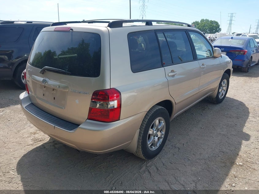 2006 Toyota Highlander VIN JTEDP21AX60115001 IAAI salvage auction — NORMAL WEAR, Clear (Indiana), sold $1,375 on 2026-07-15 (photo 4)