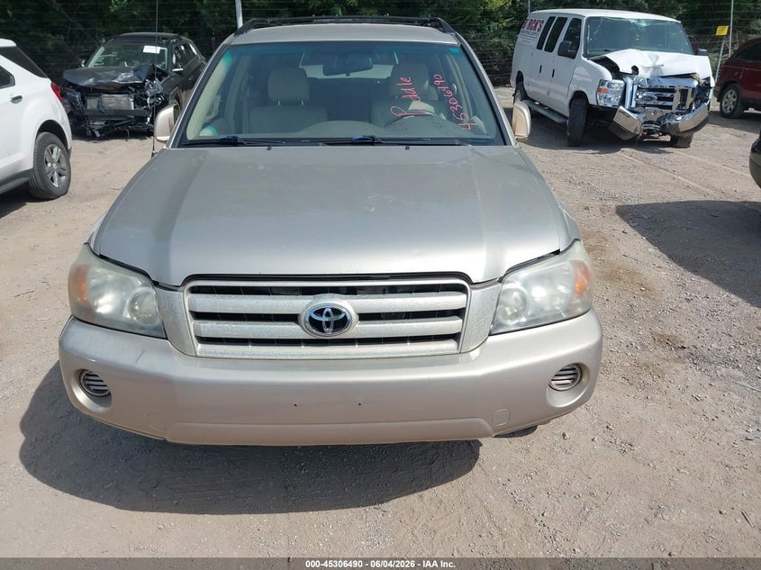 2006 Toyota Highlander VIN JTEDP21AX60115001 IAAI salvage auction — NORMAL WEAR, Clear (Indiana), sold $1,375 on 2026-07-15 (photo 6)