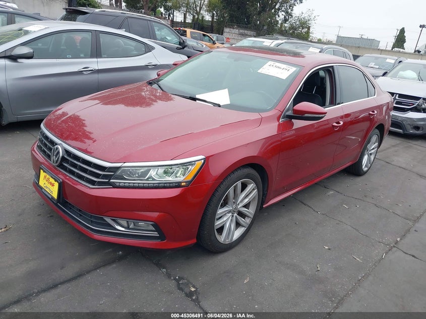 2018 Volkswagen Passat VIN 1VWBA7A30JC019152 IAAI salvage auction — RIGHT FRONT, Salvage Title, sold $1,700 on 2026-07-31 (photo 2)