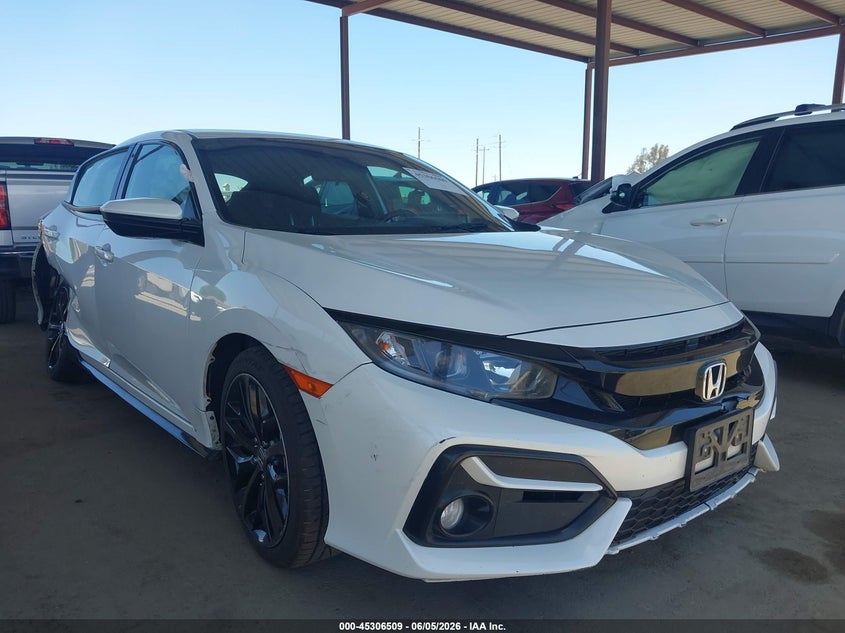 2020 Honda Civic VIN SHHFK7H44LU419154 IAAI salvage auction — RIGHT REAR, Salvage Title, sold $3,200 on 2026-07-21 (photo 1)