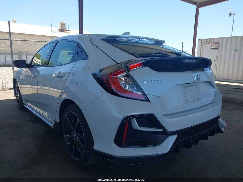 2020 Honda Civic VIN SHHFK7H44LU419154 IAAI salvage auction — RIGHT REAR, Salvage Title, sold $3,200 on 2026-07-21 (photo 3)