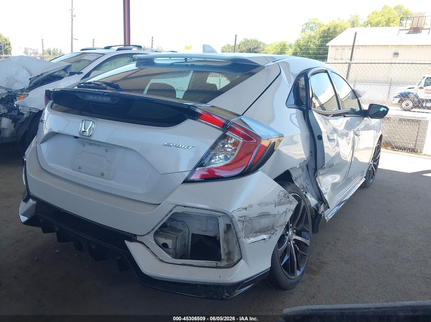 2020 Honda Civic VIN SHHFK7H44LU419154 IAAI salvage auction — RIGHT REAR, Salvage Title, sold $3,200 on 2026-07-21 (photo 4)