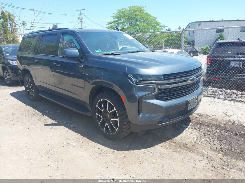 2021 Chevrolet Suburban VIN 1GNSKEKD3MR216675 IAAI salvage auction — REAR END, Salvage (Rhode Island), sold $10,200 on 2026-07-28 (photo 1)