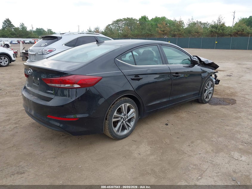 2018 Hyundai Elantra VIN KMHD84LF0JU547860 IAAI salvage auction — FRONT END, Salvage Title, sold $1,000 on 2026-07-14 (photo 4)