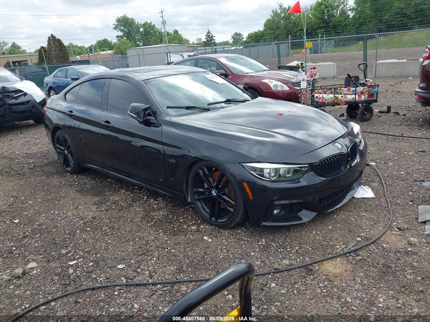 2018 BMW 4er VIN WBA4J5C52JBF07734 IAAI salvage auction — SIDE, Salvage Title, sold $9,600 on 2026-08-13 (photo 1)