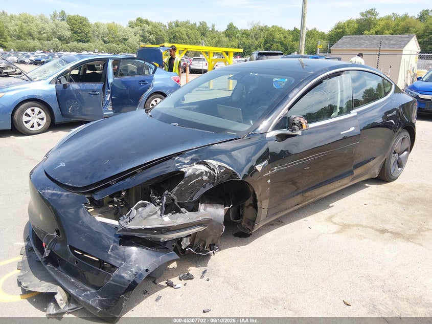 2019 Tesla Model 3 VIN 5YJ3E1EA9KF306625 IAAI salvage auction — LEFT FRONT, Salvage (Connecticut), sold $3,600 on 2026-07-23 (photo 2)