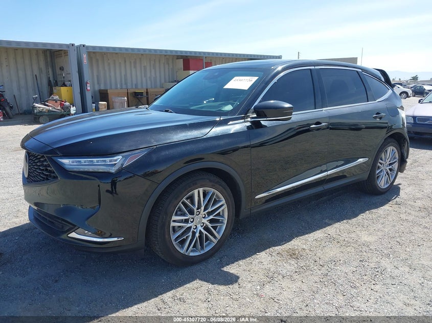 2022 Acura Mdx VIN 5J8YE1H87NL050308 IAAI salvage auction — REAR END, Salvage Title, sold $5,600 on 2026-07-09 (photo 2)
