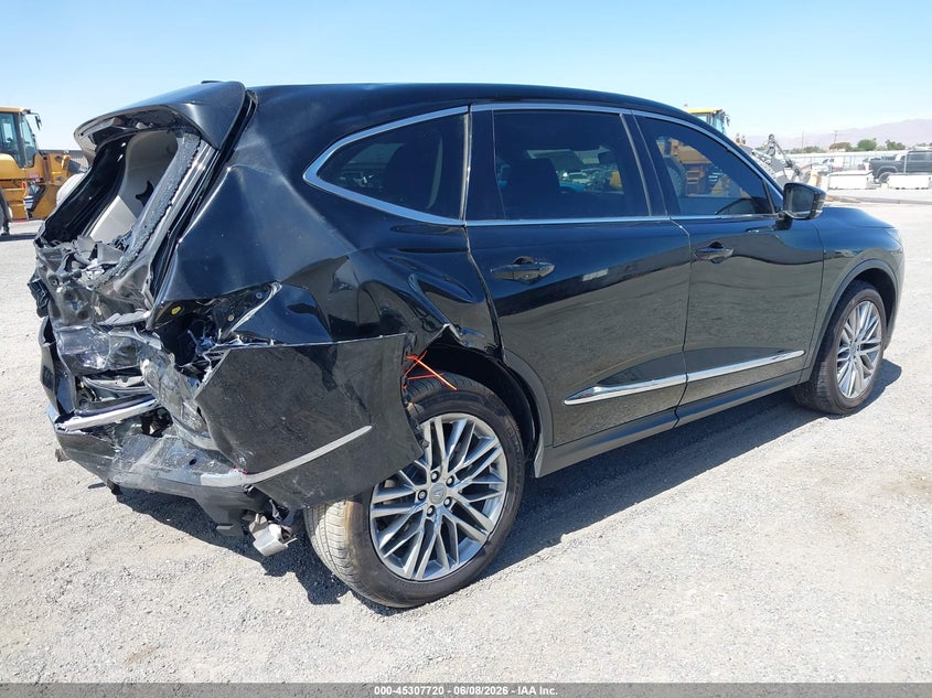 2022 Acura Mdx VIN 5J8YE1H87NL050308 IAAI salvage auction — REAR END, Salvage Title, sold $5,600 on 2026-07-09 (photo 4)