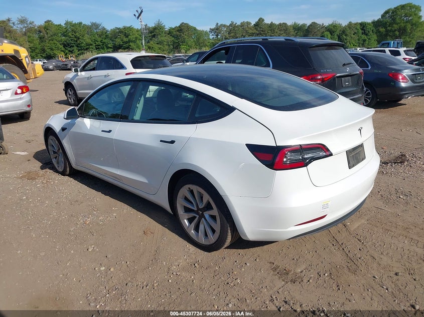 2023 Tesla Model 3 VIN 5YJ3E1EA4PF448761 IAAI salvage auction — RIGHT SIDE, Salvage Title, sold $25 on 2026-07-30 (photo 3)